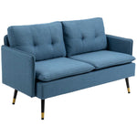 Modern Upholstered Two Seater Sofa For Bedroom | One Size | Blue