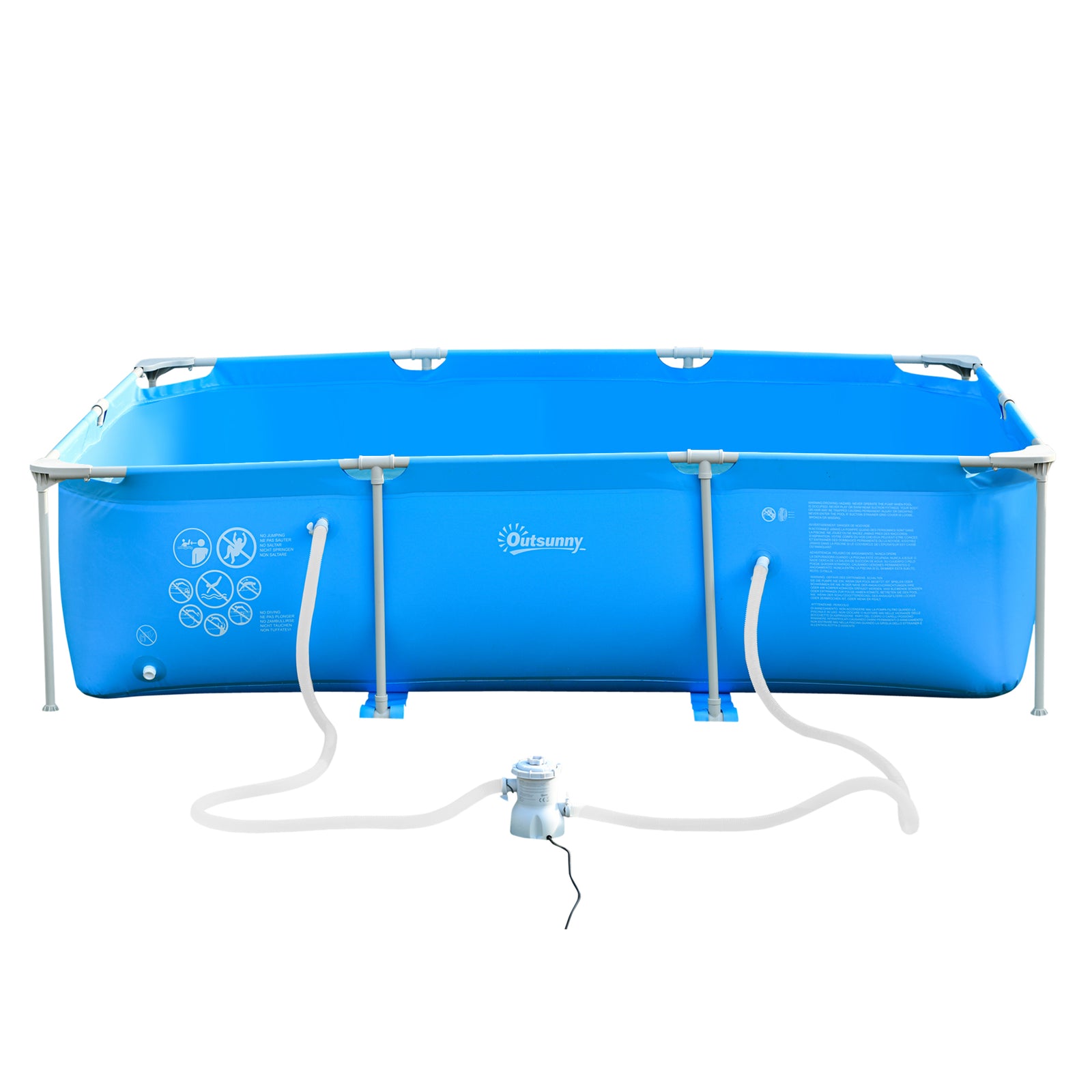 Steel Frame Pool With Filter Pump, Reinforced Sidewalls | Blue