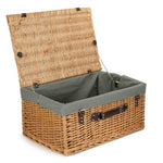 Wicker Buff 60cm Picnic Basket | Gray