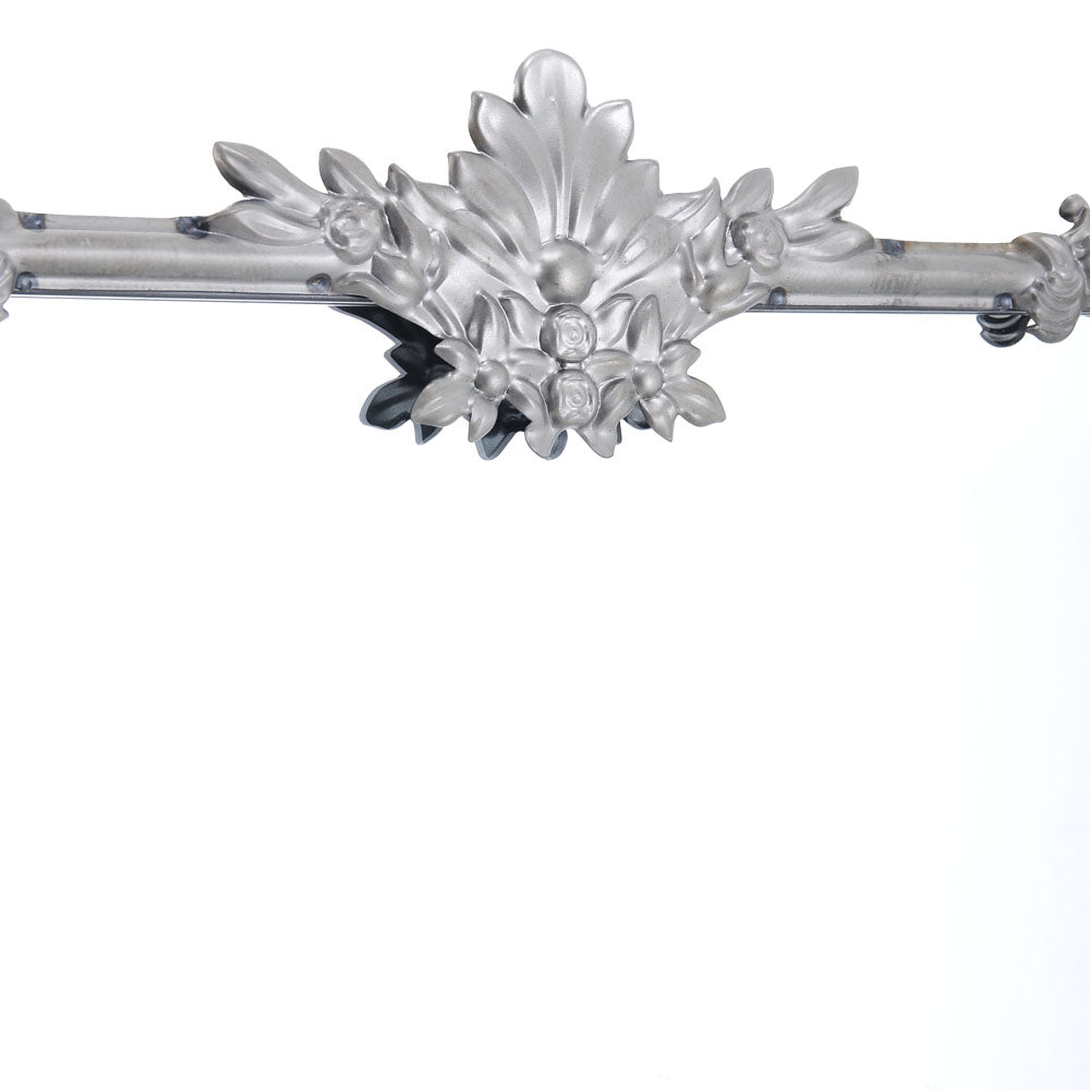 Breeins Rectangular Silver Accent Wall Mirror 60x90 Cm, Metal Frame, Decorative Home Wall Mirror