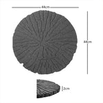 Rubber Stepping Stone Grey Log Design Garden Decoration | Set of 2 | Grey