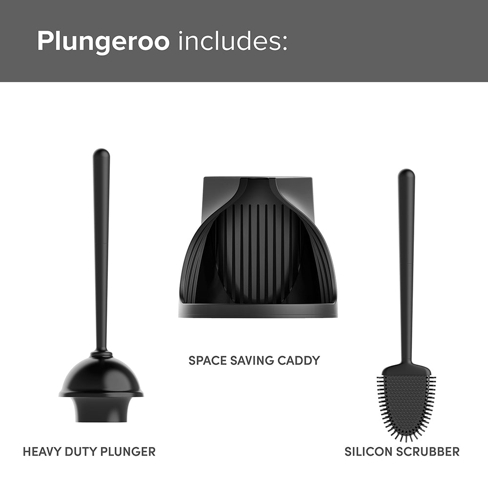 Silicone Toilet Plunger Set