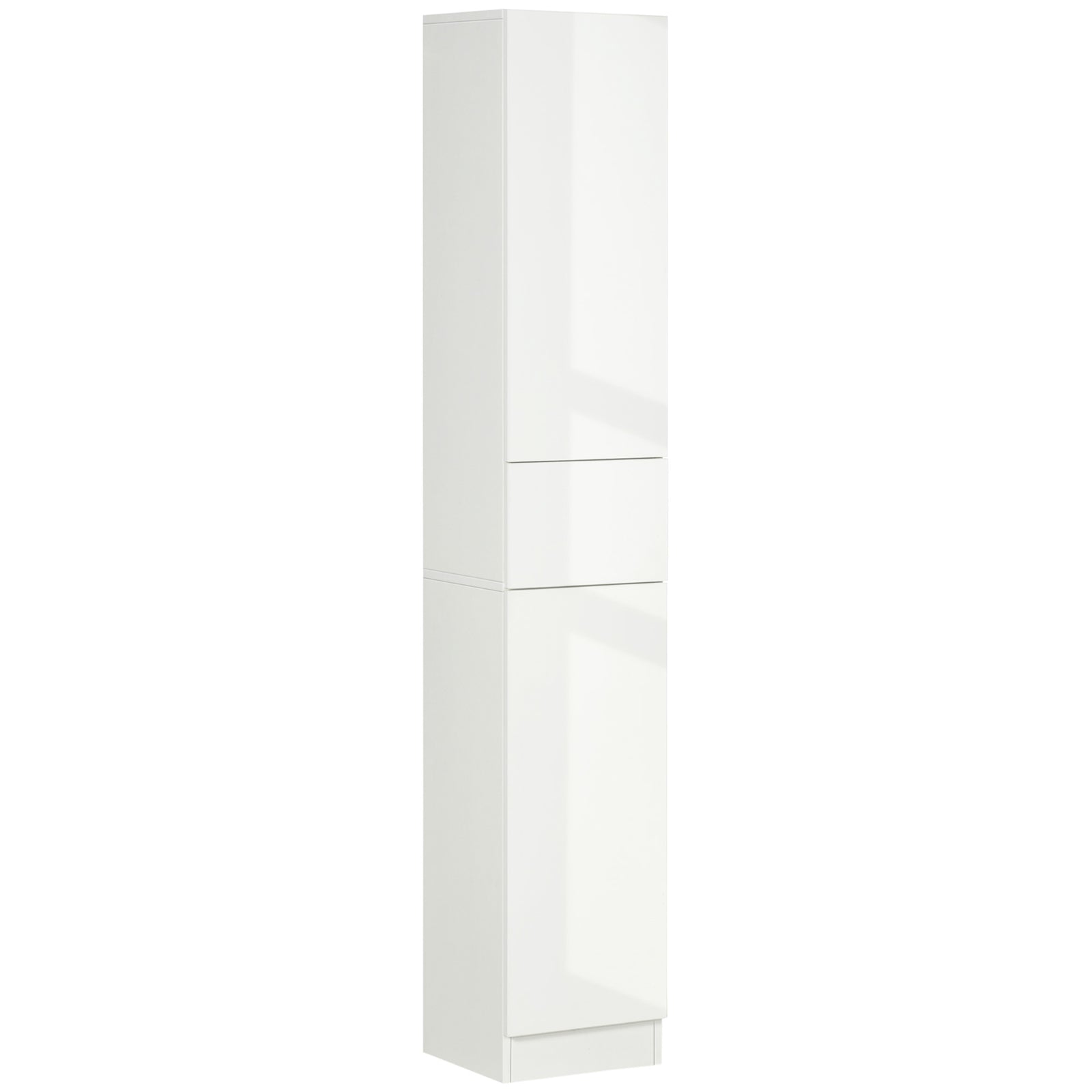 High Gloss Tall Bathroom Cabinet With Adjustable Shelves