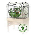 Small Classic Greenhouse Frame & Multi-cover Set | White