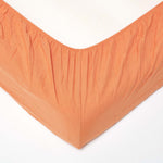 Luxury Linen Fitted Sheet | Small Double | Burnt Orange