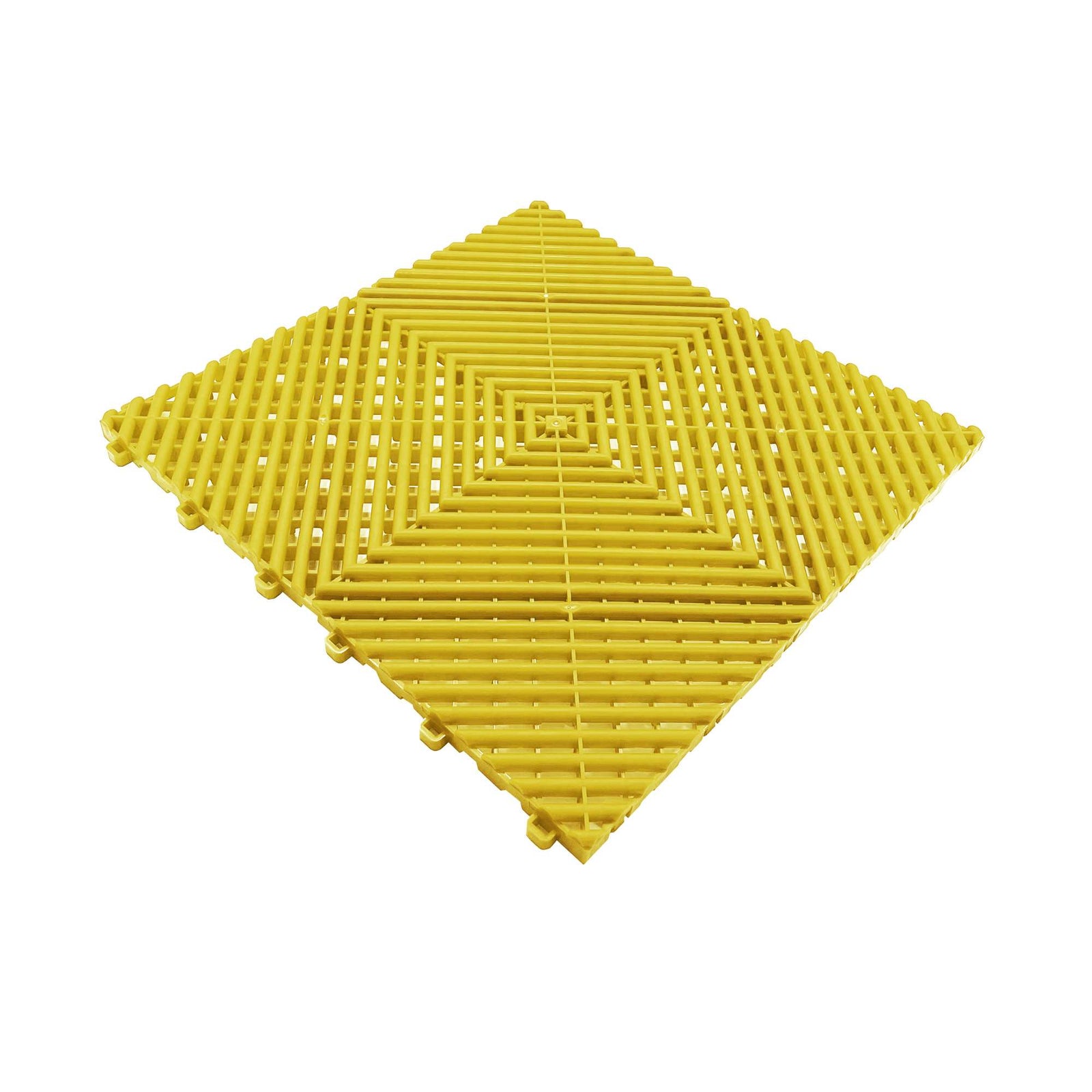 Heavy Duty Vented Garage Interlocking Floor Tiles | Yellow