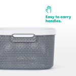 Kovan Grey Woven Basket - 14l