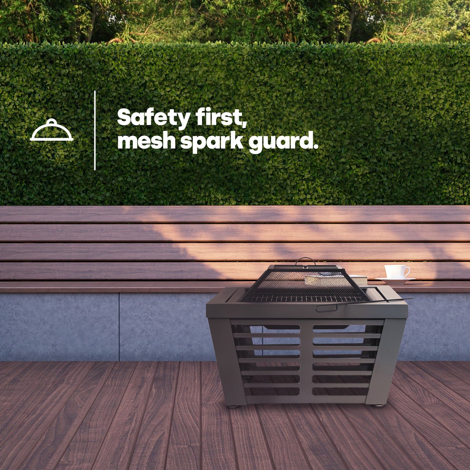 Veneziano Steel Fire Pit & Grill