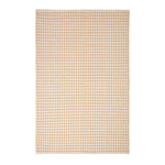 Cotton Gingham Check Rug Hand Woven | 170cm | Beige