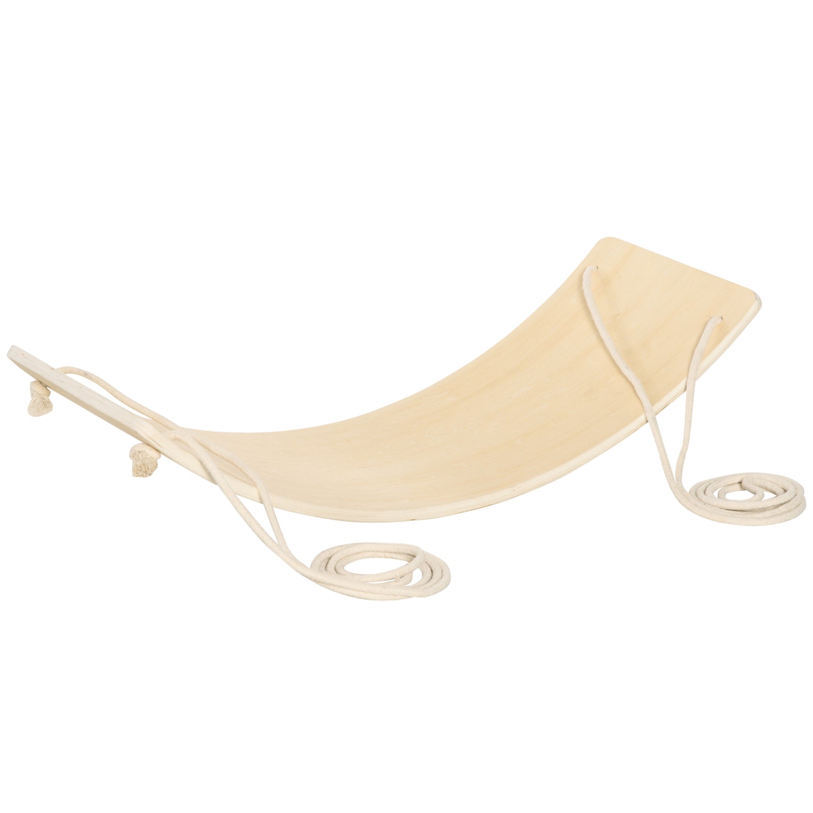 Wood Wobble Board With Ropes For Kids And Adults | Yellow