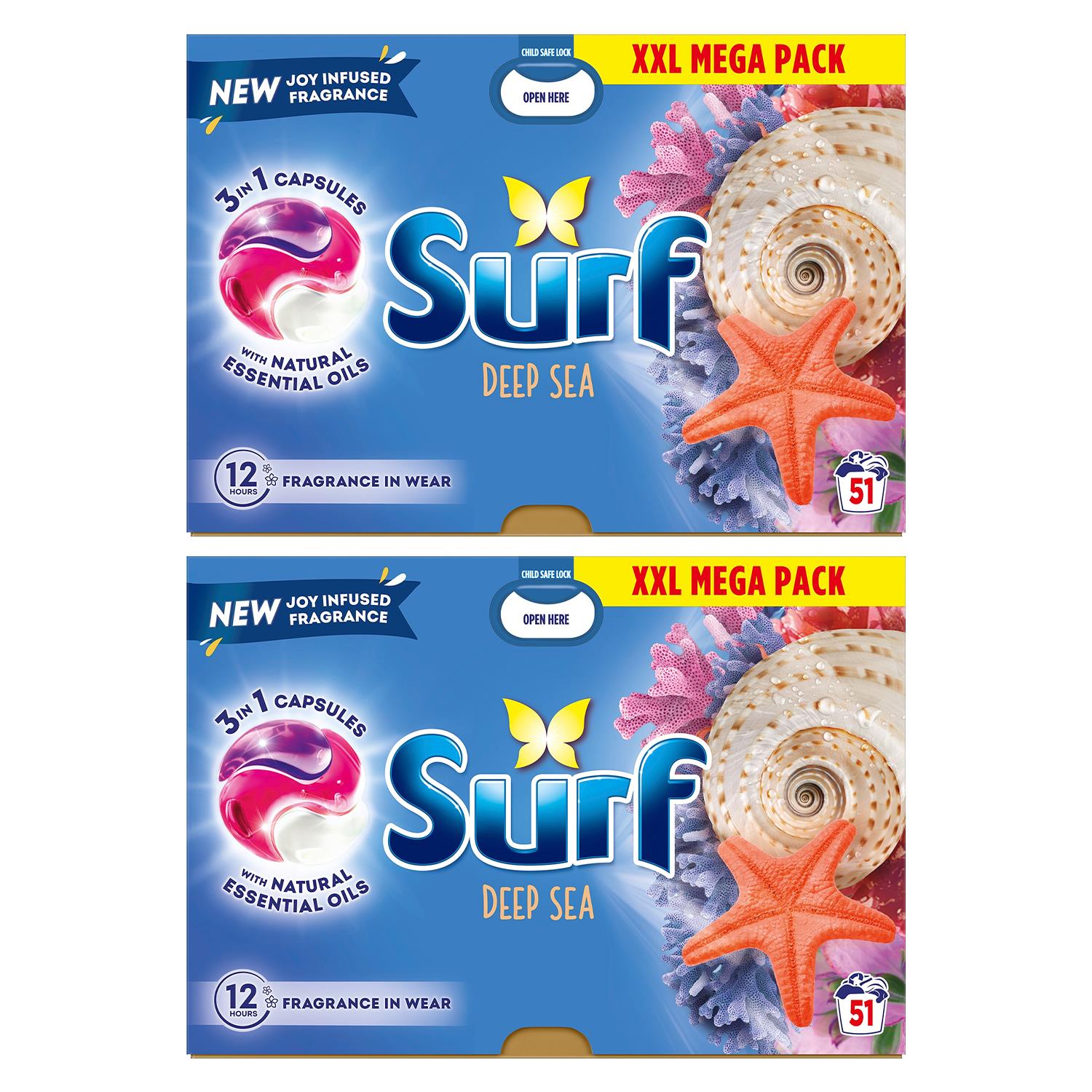 3 In 1 Laundry Washing Detergent Capsules Deep Sea | Set of 2