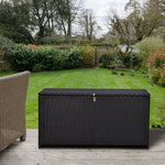 Rattan Storage Box Outdoor Indoor Wicker Cabinet Chest