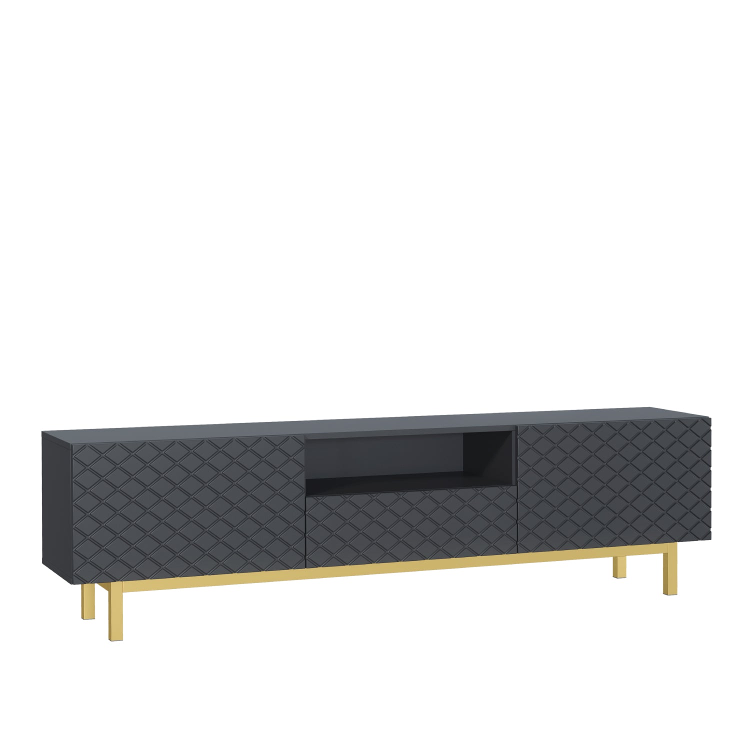 Diamond Luxe Tv Unit 180cm - Deco | Dark Grey