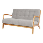 Wooden Frame 2-seater Sofa – Modern Upholstered Loveseat