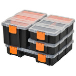 4 Plastic Tool Boxes With Dividers And Lids