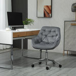 Velvet Home Office Chair Adjustable | Dark Gray