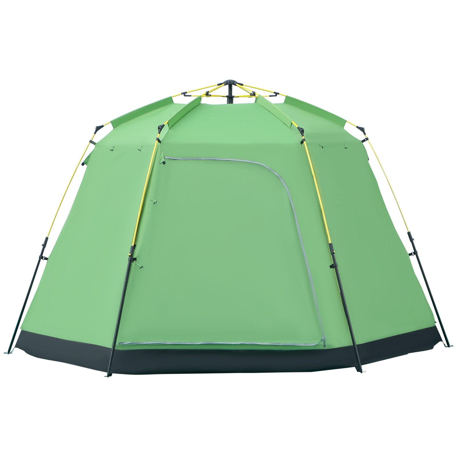 6 Person Camping Tent 2-tier Pop-up Tent With Doors And Bag