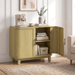 Sideboard With 2 Curved Doors And Adjustable Shelf | Oak