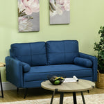 2 Seater Sofa Modern Fabric Couch Back Cushions And Pillows