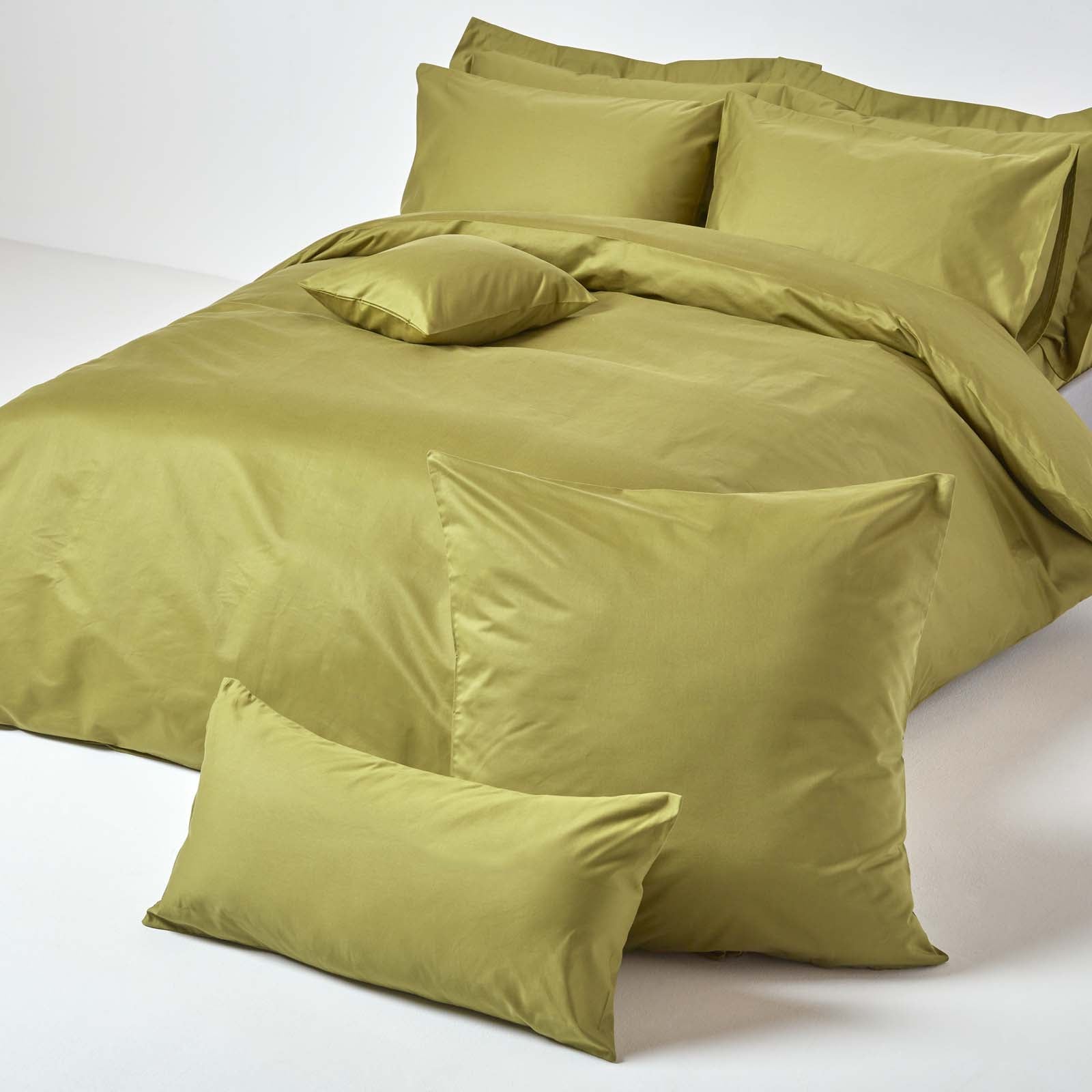 Egyptian Cotton Oxford Pillowcase 1000 Tc | 48 x 74cm | Olive Green