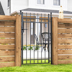 Black Galvanised Steel Garden Gate