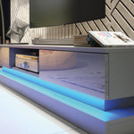 Bloom Tv Unit 180cm With Led Lights | Dark Grey