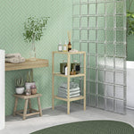 3/4-tier Bathroom Storage Shelving Unit Freestanding Bamboo | Small | Natural