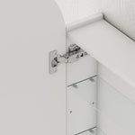 Bathroom Mirror Cabinet With Adjustable Glass Shelves | White