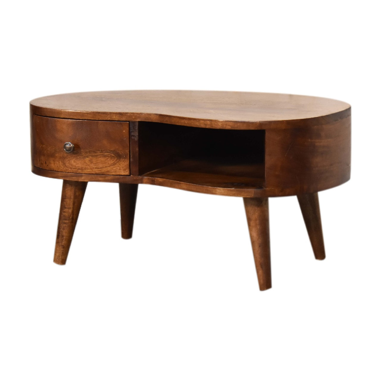 Solid Wood Mini Chesnut Wave Coffee Table