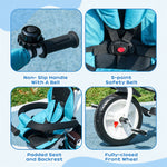 6 In 1 Kids Trike, Stroller With Parent Handle | Blue