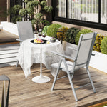 2pcs Folding Chair W/ Breathable Mesh Back And Seat | Light Grey