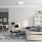 Layla Stylish White Ceiling Lamp Led Dimmable With Invluded Remote Shade Designed To Give The Effect Of A Starry Sky | 40cm | White
