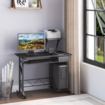 Executive Wooden Desk, Tray Table, Workstation | Black