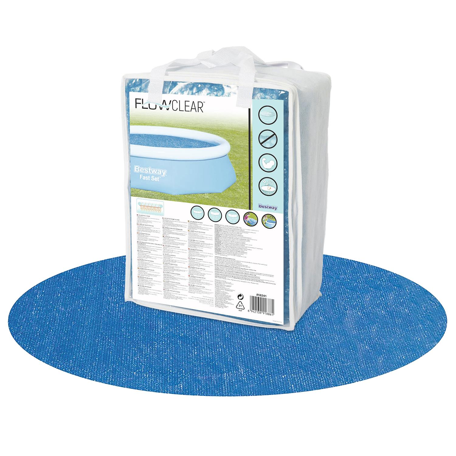 Flowclear Above Ground Fast Set 10ft Solar Swimming Pool Cover