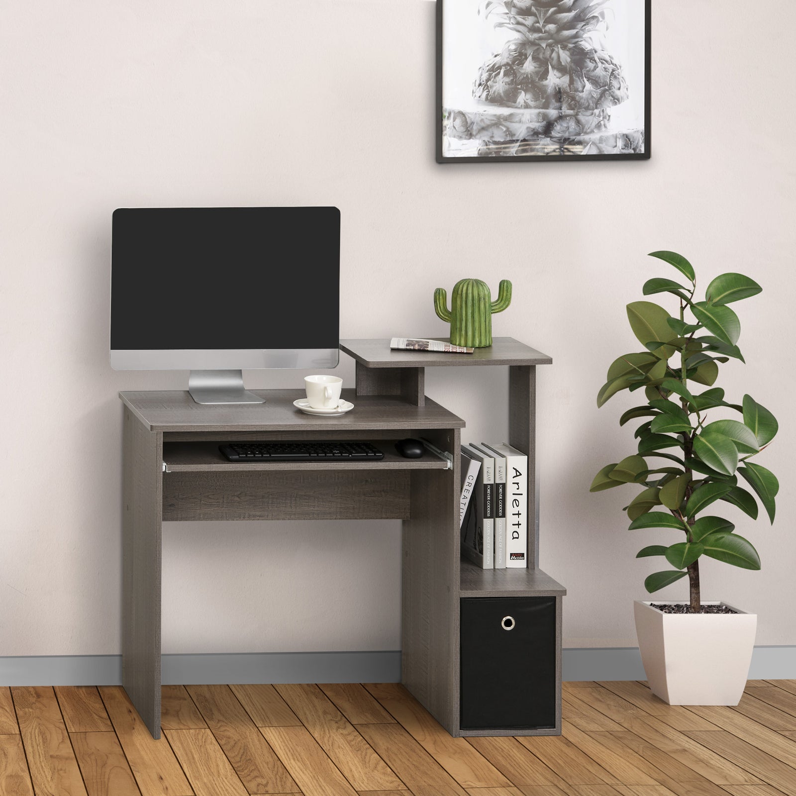 Computer Desk, Sliding Tray, Drawer
