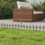 4pc Wooden Fencing Panels For Bed Border, Grey