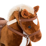 Rocking Horse Ride On Rocker Children Plush Toy Wooden Horse Sound | Brown