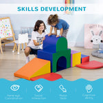 7 Pieces Kids Foam Soft Play Set Toddler Indoor Climbers Play Structures