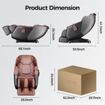 Zero Gravity Full Body Massage Chair With Heat And Handheld Remote Reclining Back, Foot Roller, Air Compression, Shiatsu Massage For Home And Office | Dark Brown