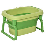 Foldable Baby Bathtub For Newborns Infants Toddlers W/ Stool | Green