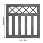 90cm W X 90cm H Outdoor Cross Top Wooden Garden Gate Pedestrian Fence Yard Door