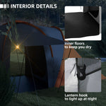 4-6 Man Large Camping Tent With 2 Bedroom And Living Area | Multi Colour