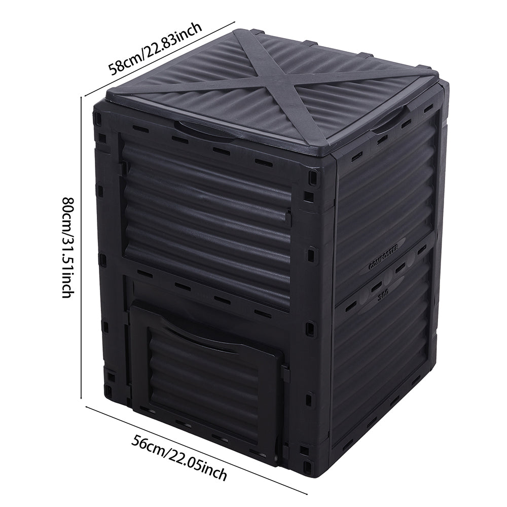 300l Garden Compost Bin Outdoor Composter Bin