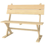 2 Seater Wooden Garden Bench Outdoor Loveseat With Back