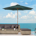 3m Garden Parasol W/ 8 Ribs - Dark Green