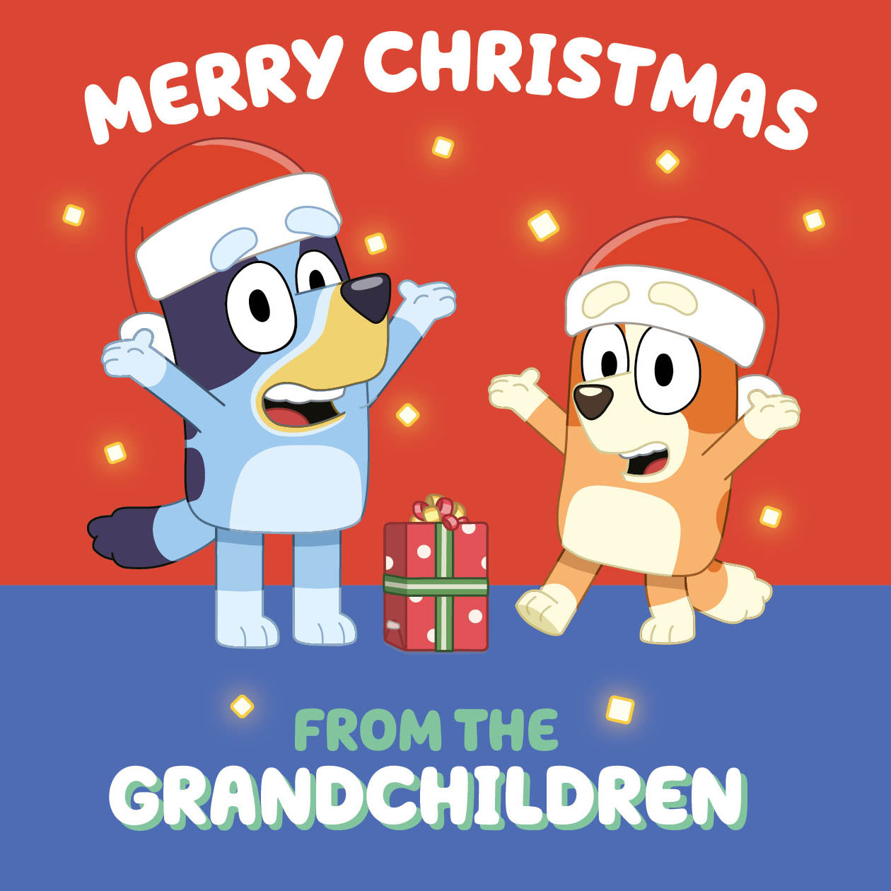 Bluey From The Grandchildren' Grandparents Christmas Card Official Product