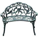 Garden Bench Antique Rose Style Aluminium