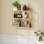 3-tier Bamboo Bathroom Storage Shelf With Adjustable Rack