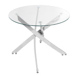 90cm Dia Stylish Tempered Glass Coffee Table