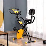 2-in-1 Folding Exercise Bike With 8-level Magnetic Resistance | Yellow